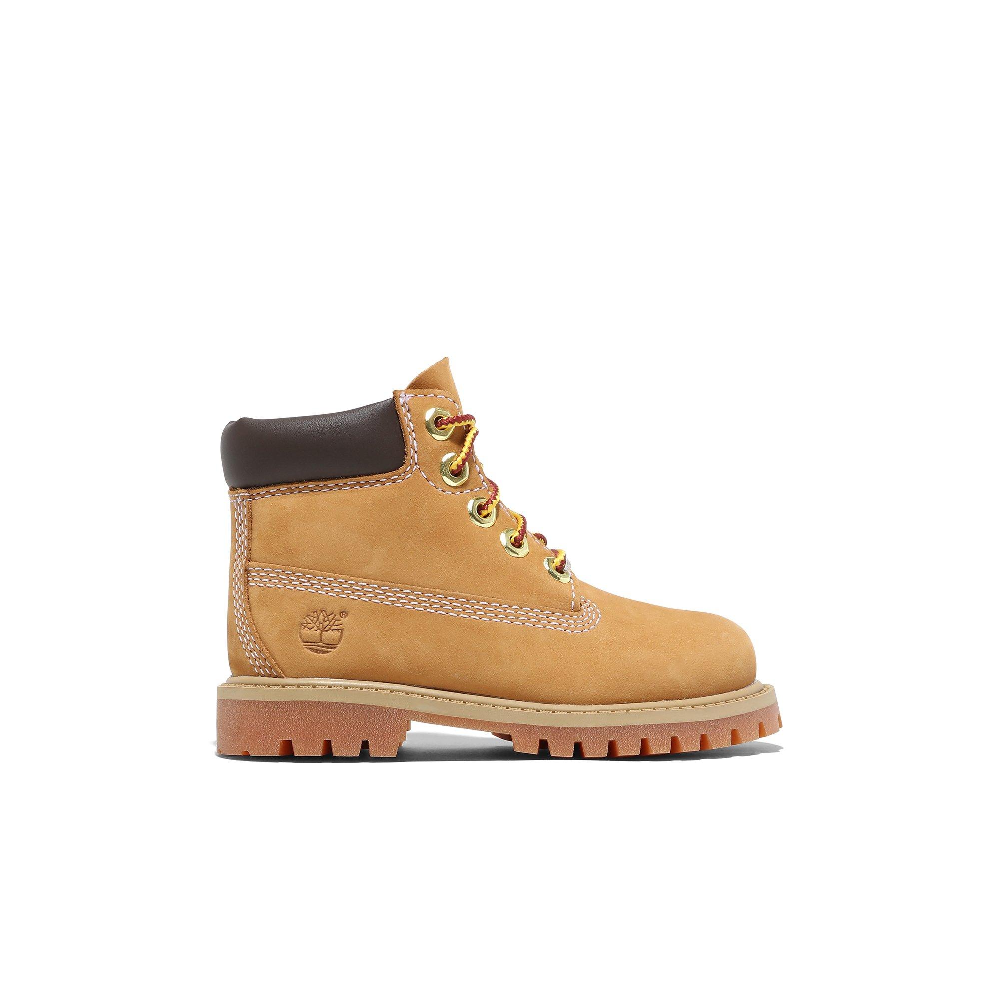 Timberland 6 Inch Premium Wheat Nubuck Toddler Kids Boot Hibbett